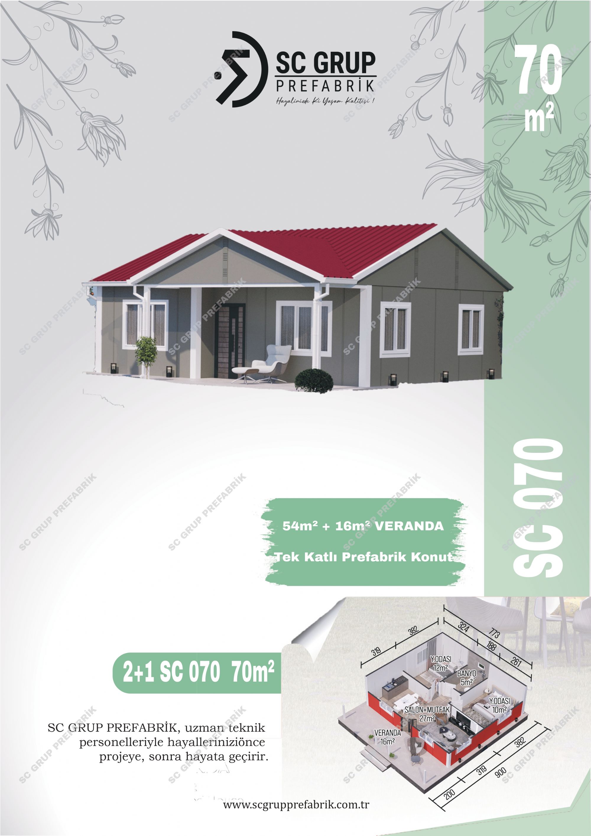 70 m� Kampanyal� Prefabrik