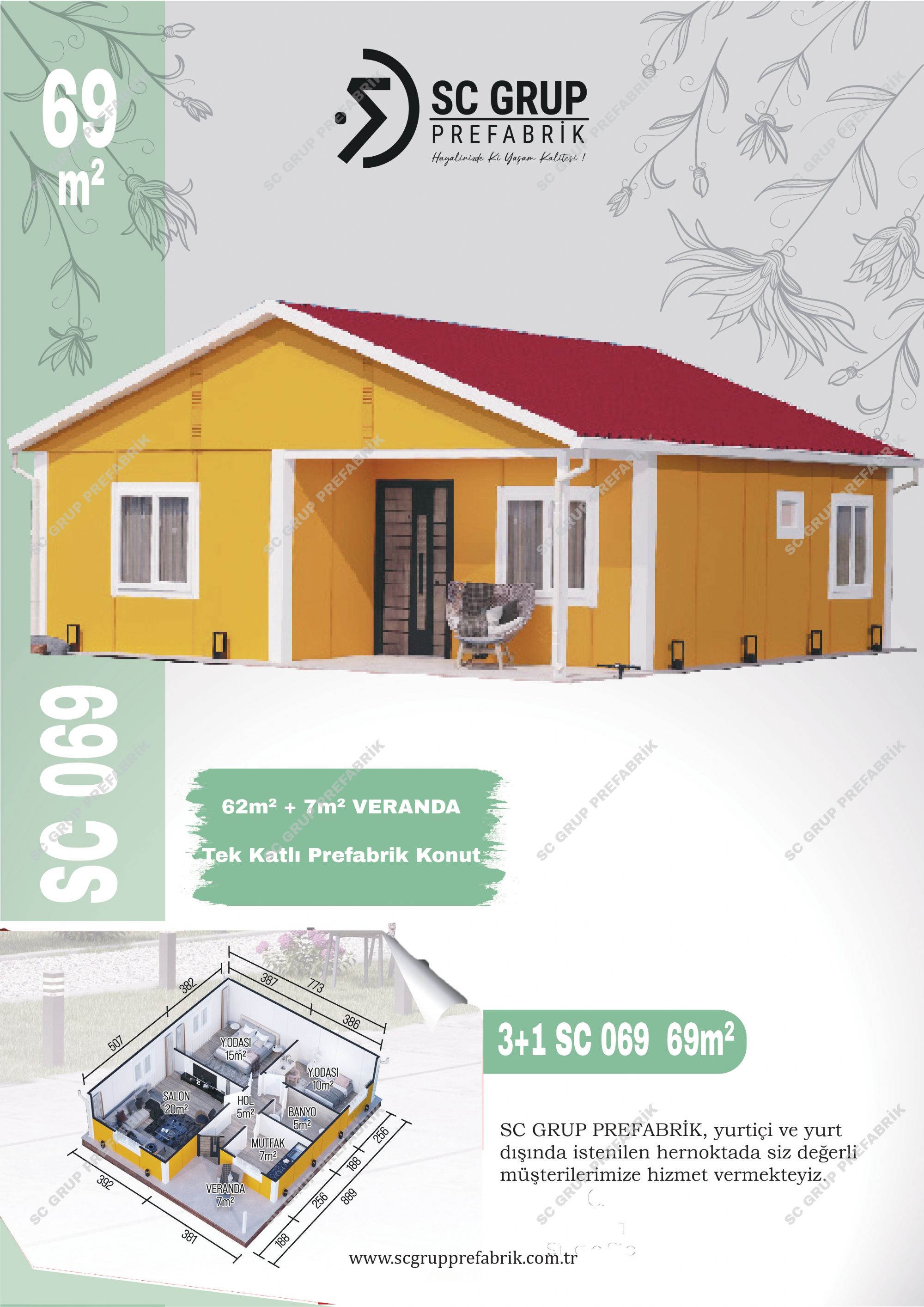 69 m� 3+1 Kampanyal� Prefabrik